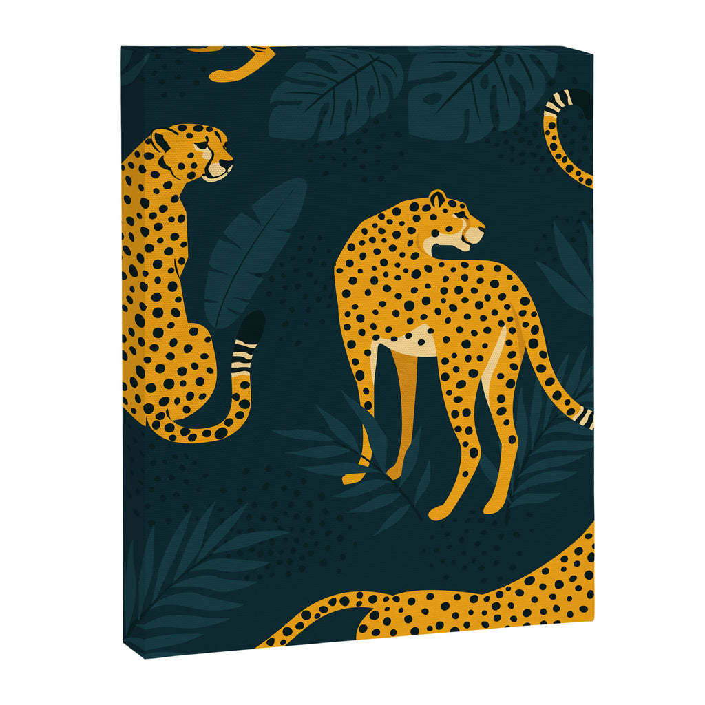 Leopard pattern Black Canvas Print Gallery Image 6