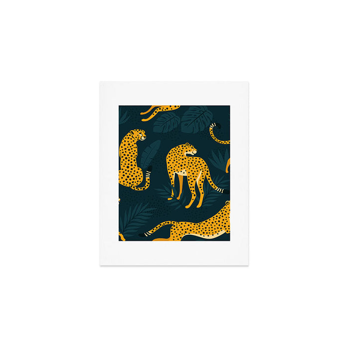 Leopard pattern Black Art Print Gallery Image 1