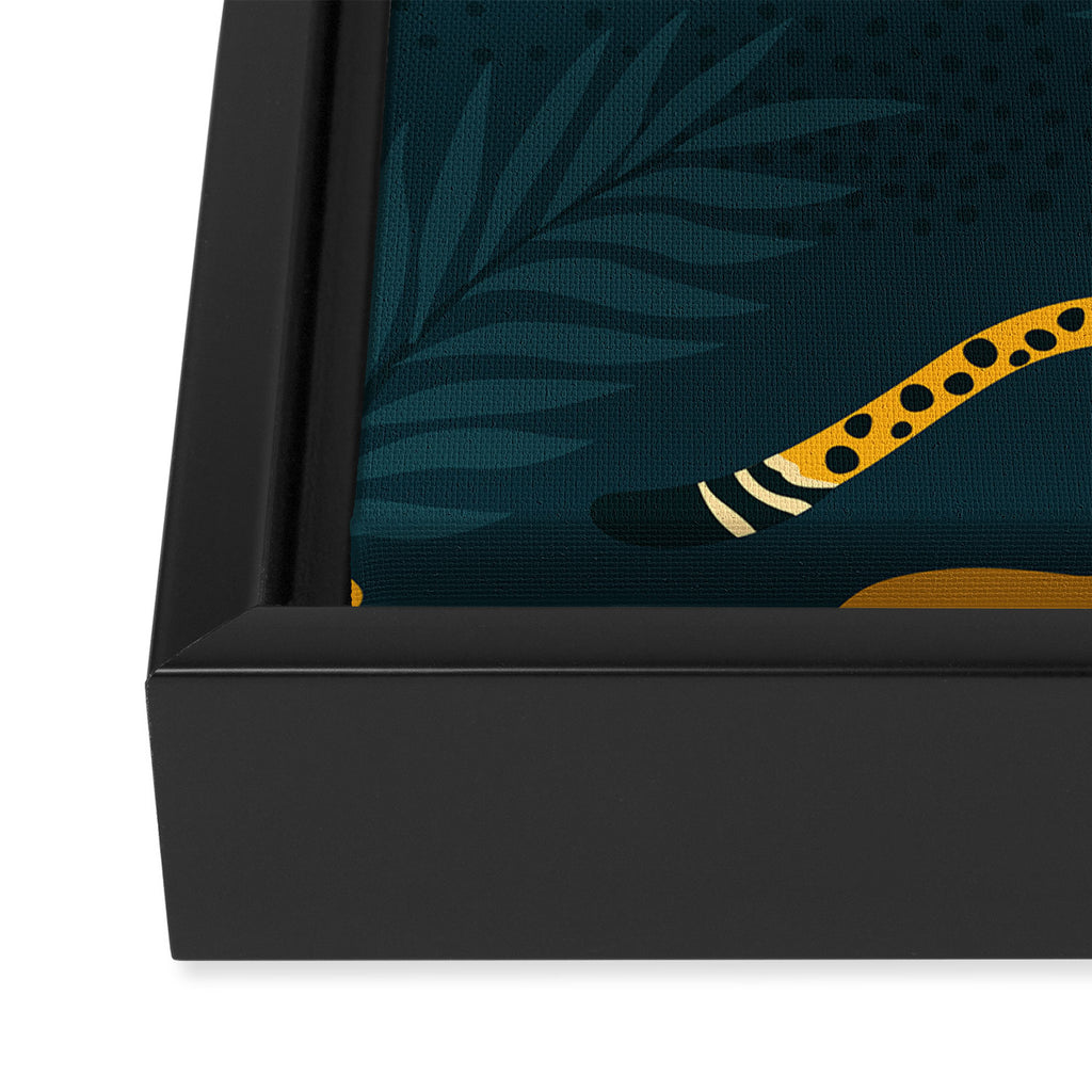 Leopard pattern Black Framed Canvas Print Gallery Image 3