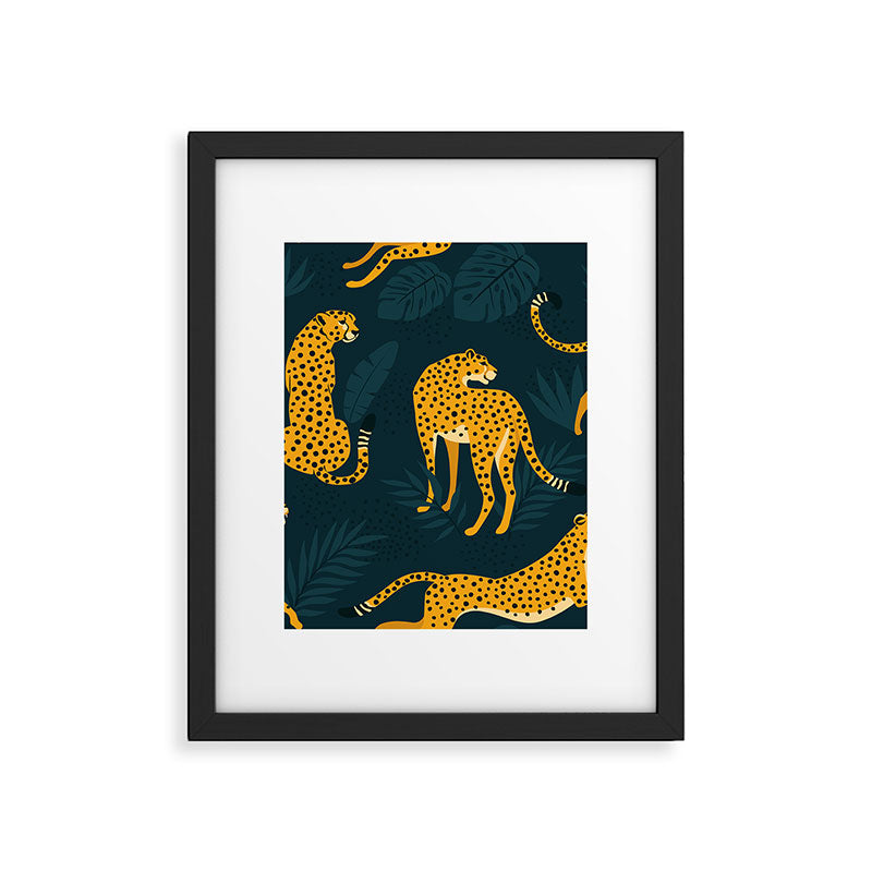 Leopard pattern Black Framed Art Print Gallery Image 5