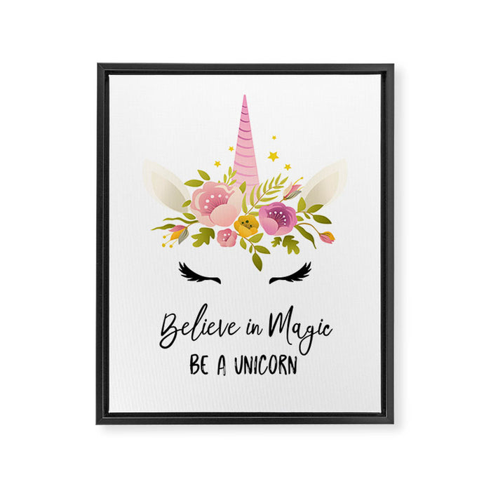 Magical Unicorn Framed Canvas Print Gallery Image 1