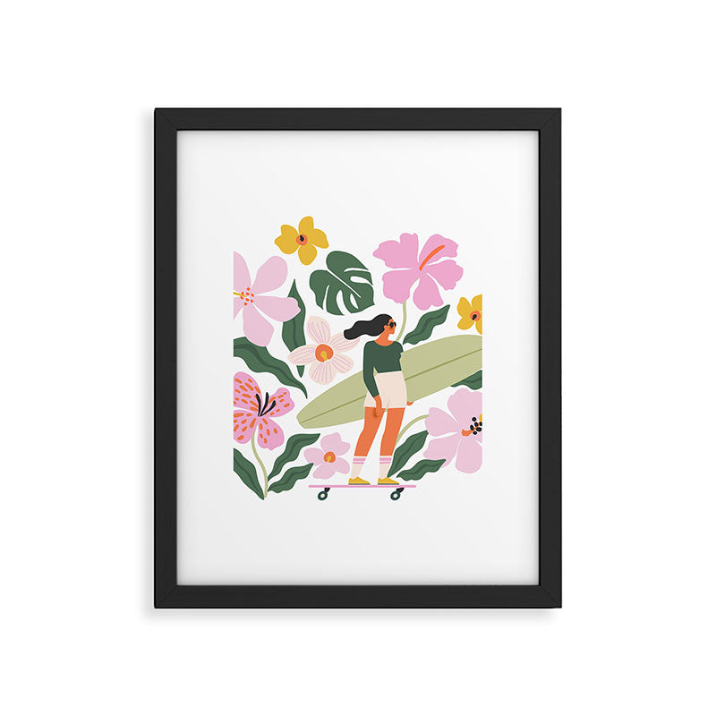 Surfing in garden Framed Art Print Gallery Image 6