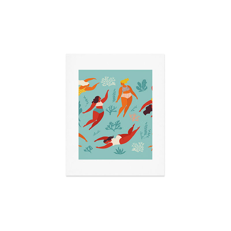 Swimming girl Art Print Gallery Image 1