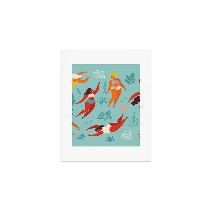 Swimming girl Art Print Gallery Image 1