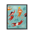 Swimming girl Framed Canvas Print Gallery Image 8