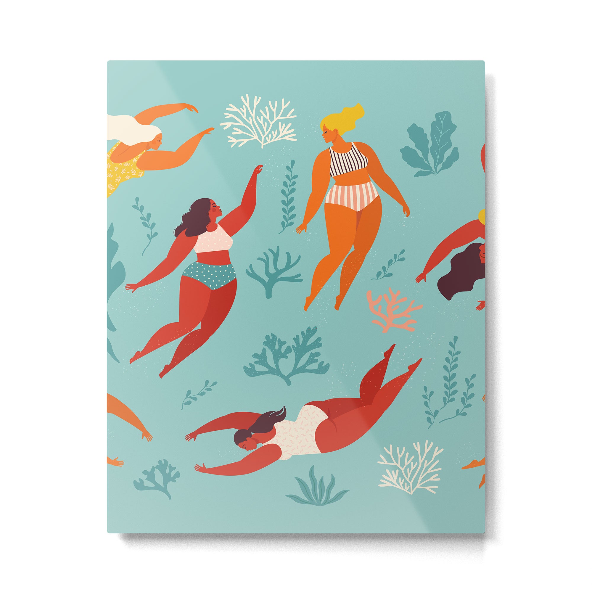 Swimming girl Metal Print Gallery Image 6