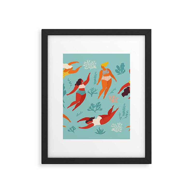 Swimming girl Framed Art Print Gallery Image 6