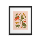 Tyrannosaurus and Dinosaurs Christmas Tree Rex Framed Art Print Gallery Image 6