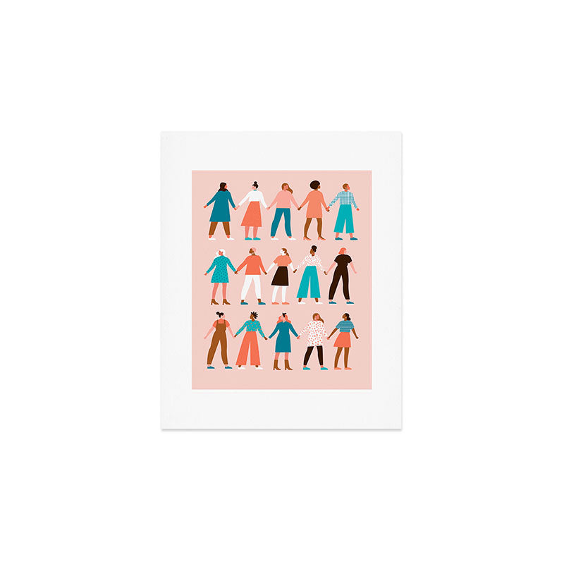 Women empower women feminist illustration collection. International womens day 8 of march graphic Art Print Gallery Image 1