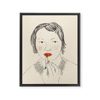 A Bold Lip Framed Canvas Print Gallery Image 6