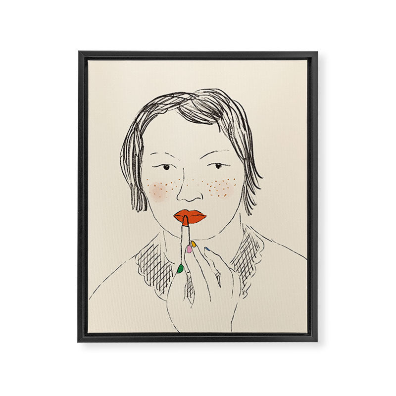 A Bold Lip Framed Canvas Print Gallery Image 6