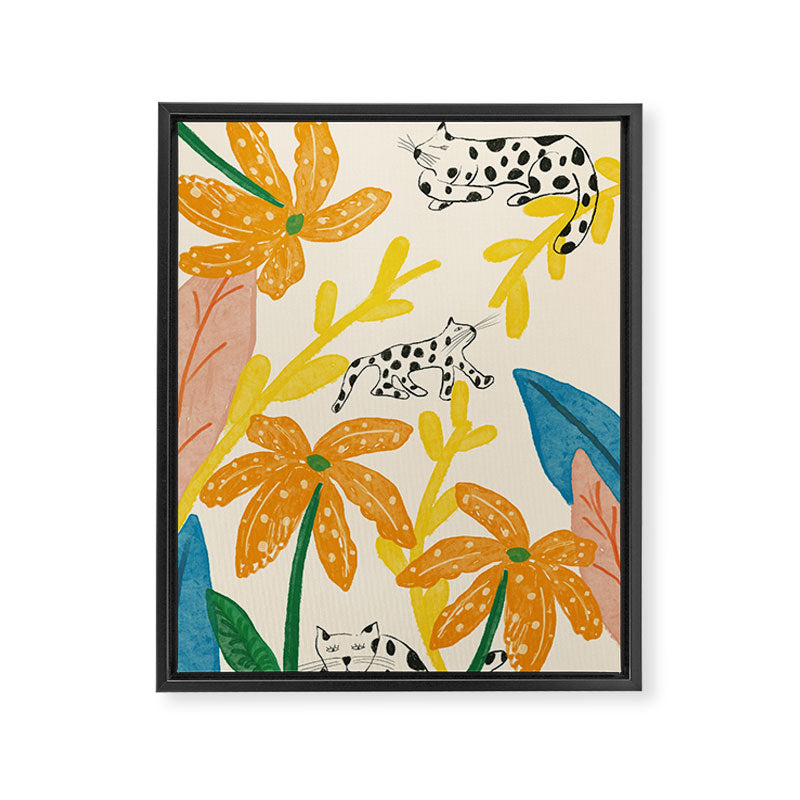 Among the Flowers Framed Canvas Print Gallery Image 6