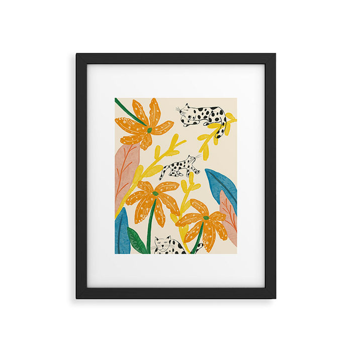 Among the Flowers Framed Art Print Gallery Image 1