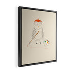 Artist Owl Framed Canvas Print Gallery Image 2