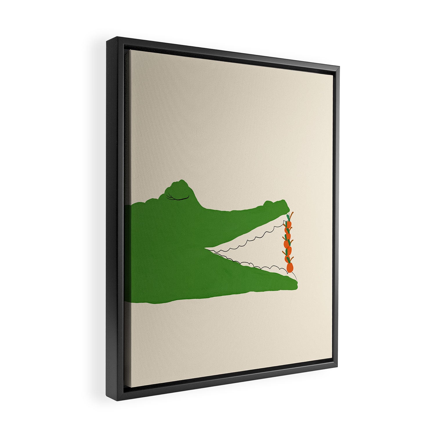 Cherry Crocodile Framed Canvas Print Gallery Image 2