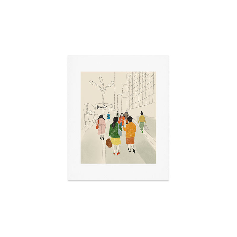 City Crowds Art Print Gallery Image 1