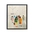 City Crowds Framed Canvas Print Gallery Image 6
