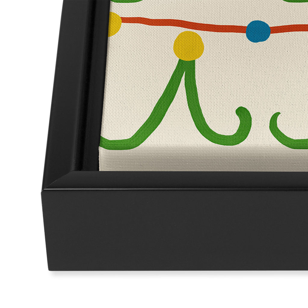Colorful Dots Framed Canvas Print Gallery Image 3