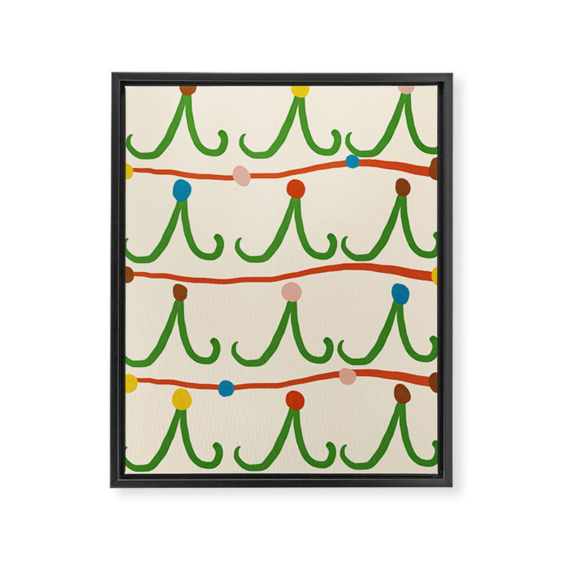 Colorful Dots Framed Canvas Print Gallery Image 6