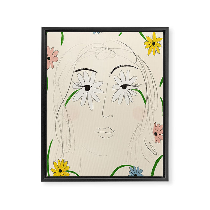 Daisy Eyes Framed Canvas Print Gallery Image 1