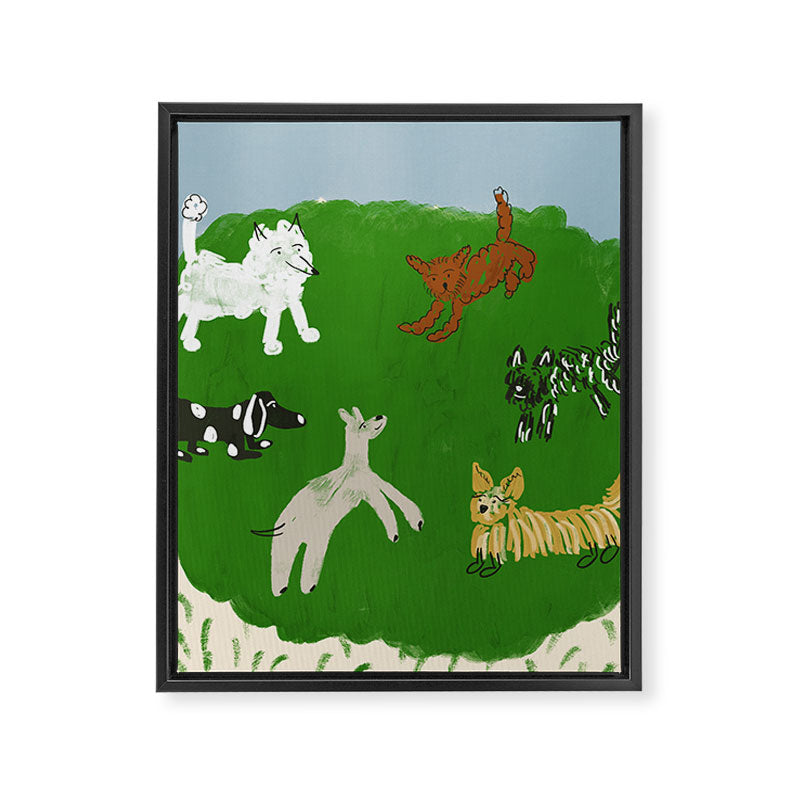 Dog Park Framed Canvas Print Gallery Image 6