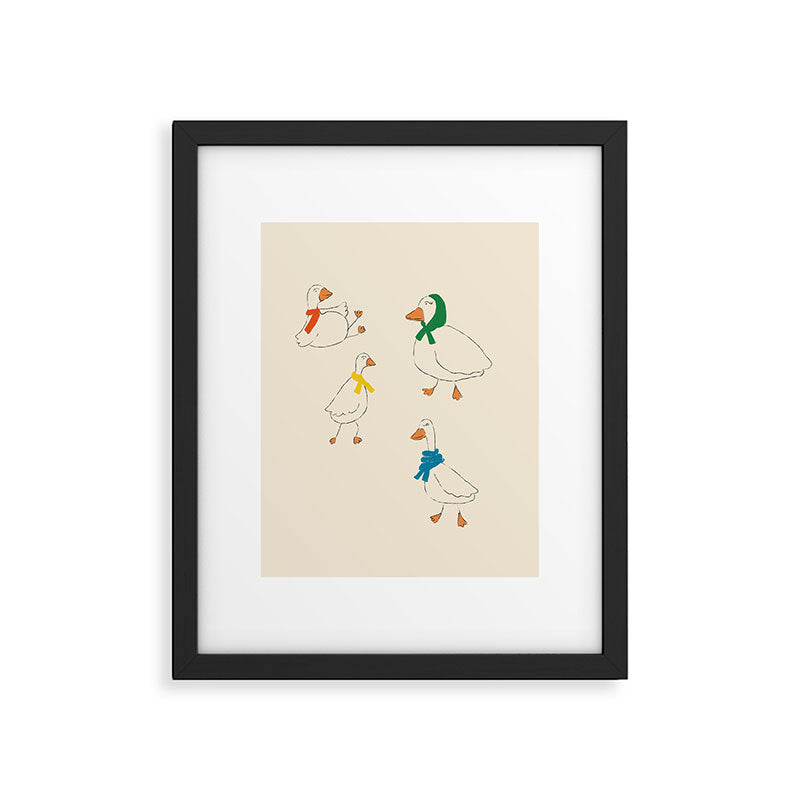 Ducks & Scarves Framed Art Print Gallery Image 4