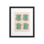 Floral Gingham Framed Art Print Gallery Image 4