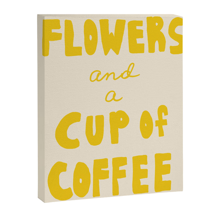 Flowers & Coffee Canvas Print Gallery Image 1