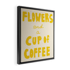 Flowers & Coffee Framed Canvas Print Gallery Image 2