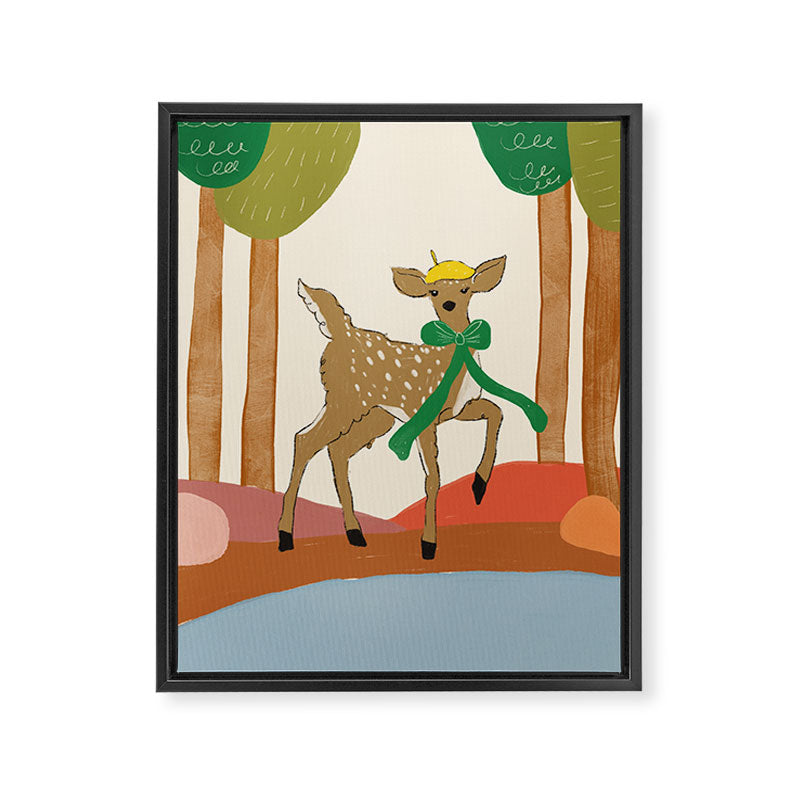Forest Fawn Framed Canvas Print Gallery Image 6