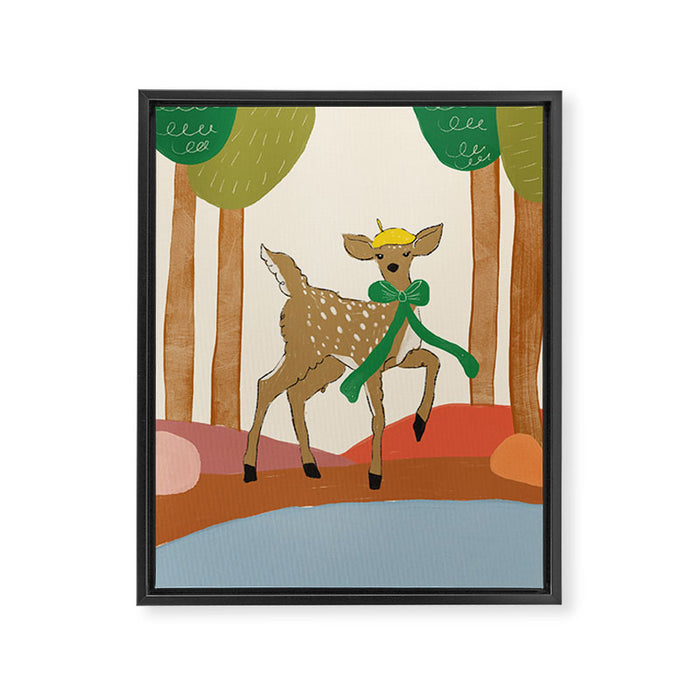 Forest Fawn Framed Canvas Print Gallery Image 1