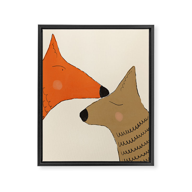 Foxes Framed Canvas Print Gallery Image 6