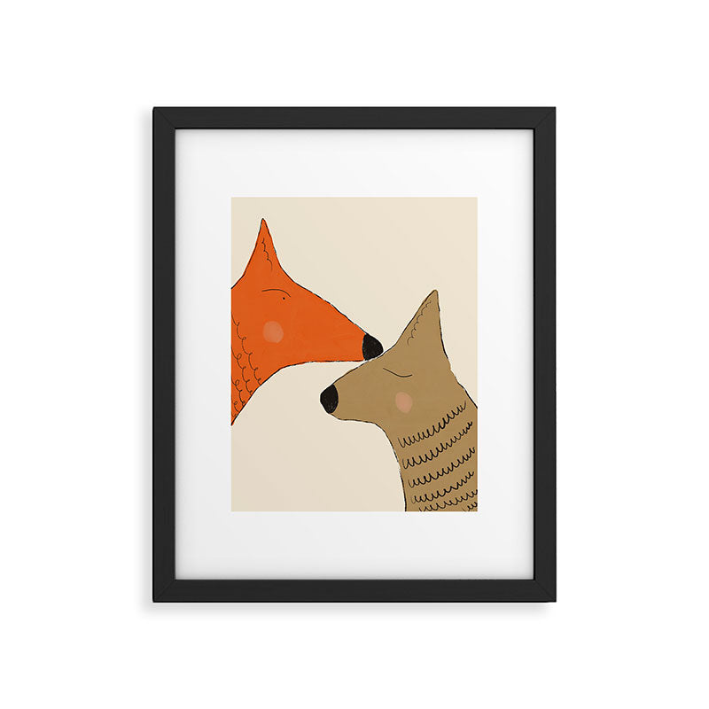 Foxes Framed Art Print Gallery Image 5