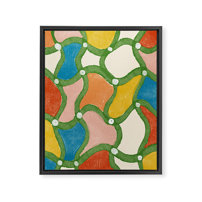 Gingham 1 Framed Canvas Print Gallery Image 1
