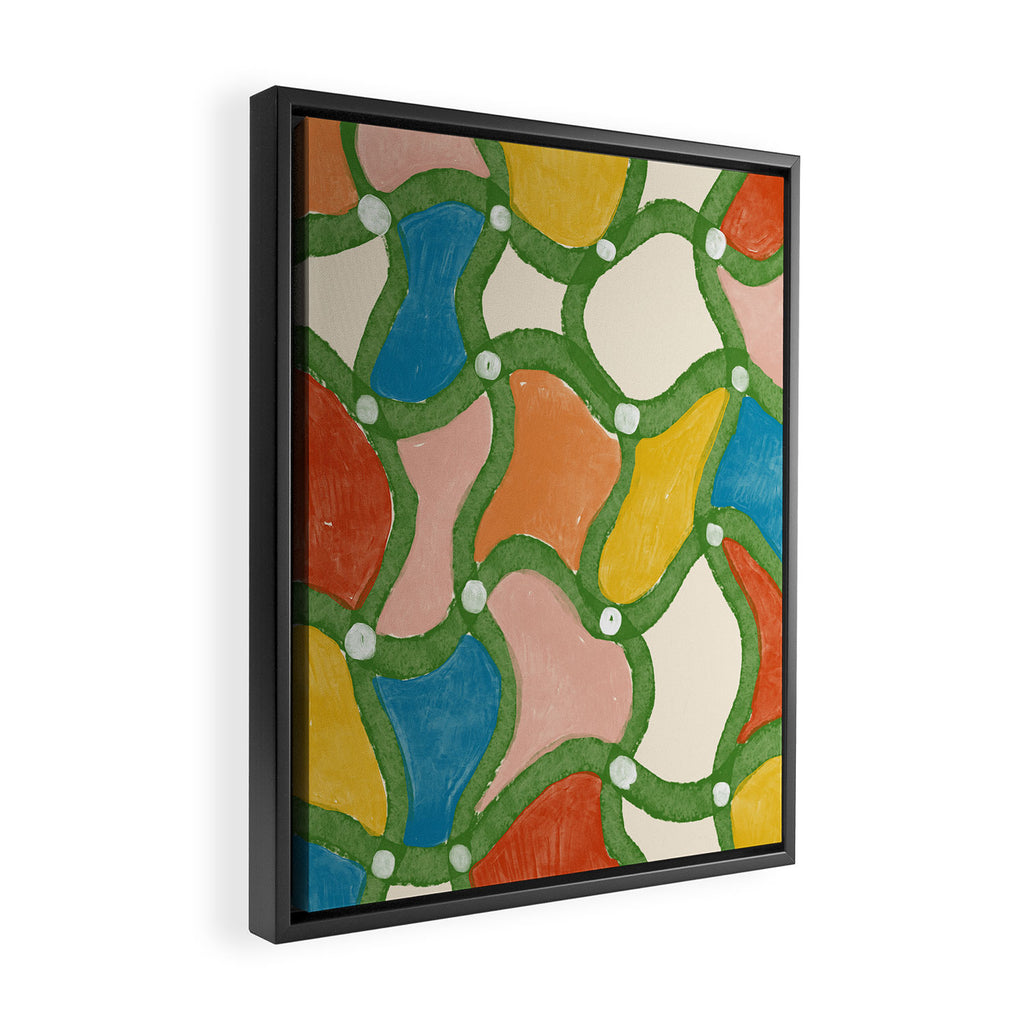 Gingham 1 Framed Canvas Print Gallery Image 2