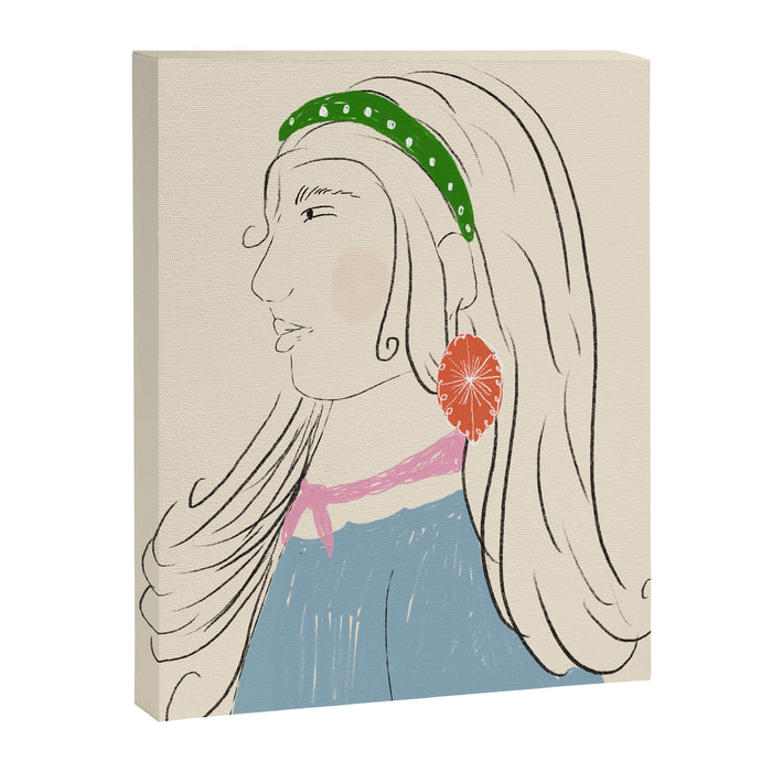 Girl with the Red Earring Canvas Print Gallery Image 1