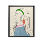 Girl with the Red Earring Framed Canvas Print Gallery Image 6