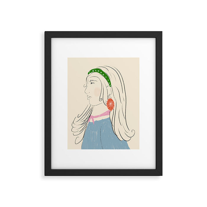 Girl with the Red Earring Framed Art Print Gallery Image 1