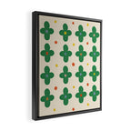 Green Flowers Framed Canvas Print Gallery Image 2