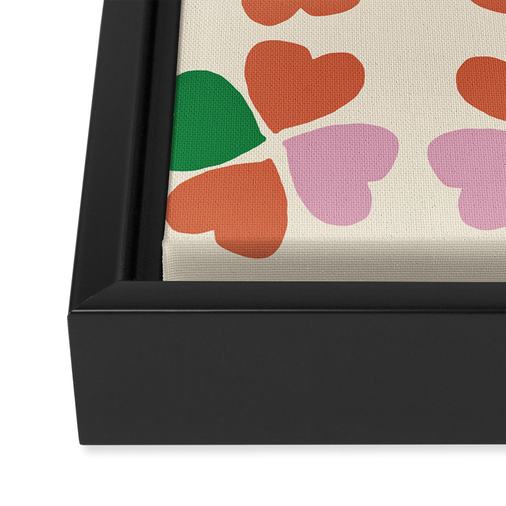 Heart Floral Framed Canvas Print Gallery Image 3