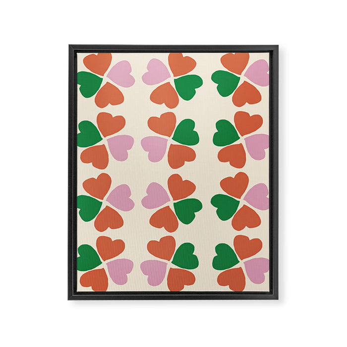 Heart Floral Framed Canvas Print Gallery Image 1