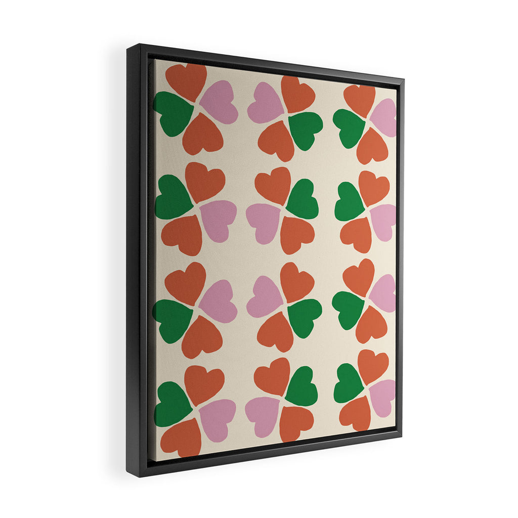 Heart Floral Framed Canvas Print Gallery Image 2