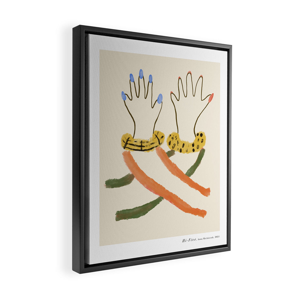 Hi-Five Framed Canvas Print Gallery Image 2