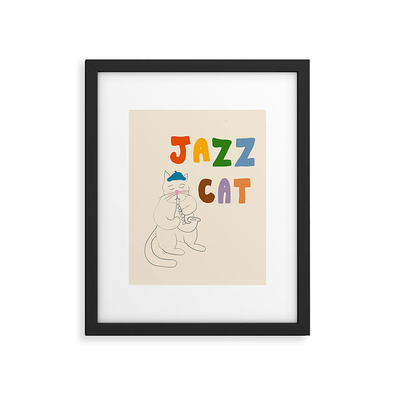 Jazz Cat Framed Art Print Gallery Image 5