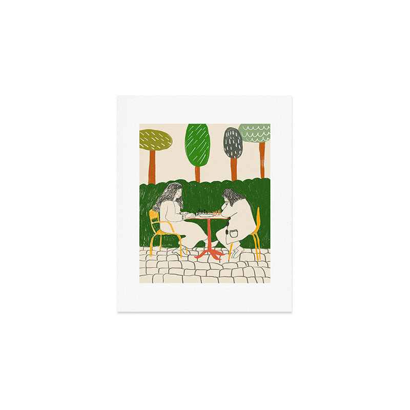Ladies Playing Chess Art Print Gallery Image 1
