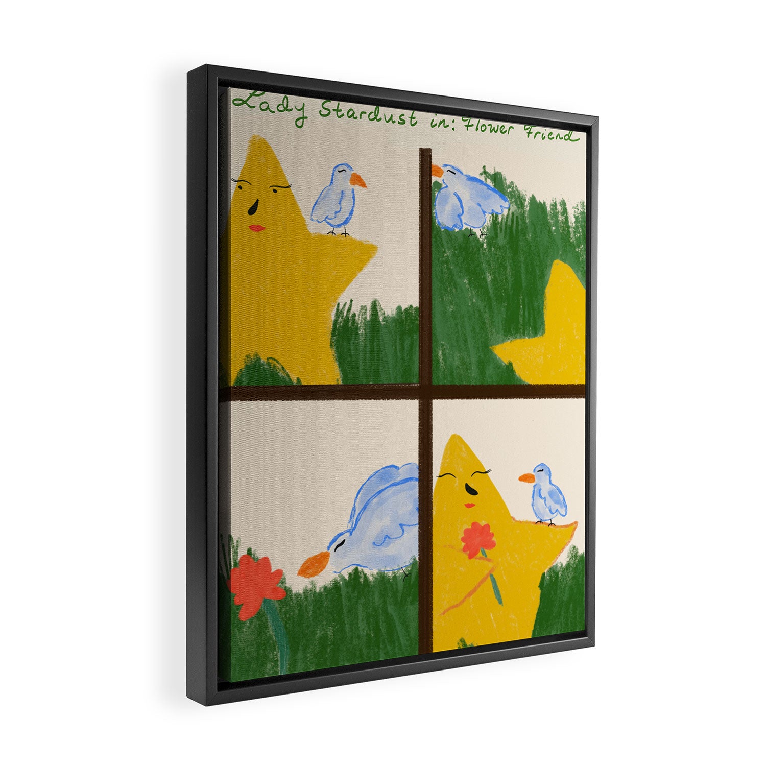 Lady Stardust: Flower Friend Framed Canvas Print Gallery Image 2