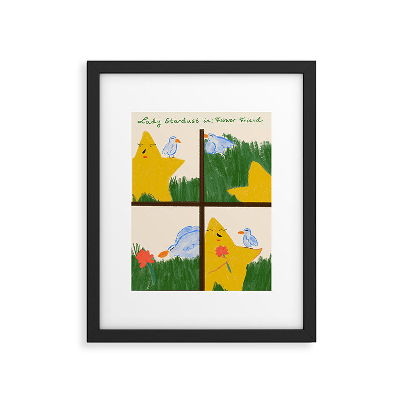 Lady Stardust: Flower Friend Framed Art Print Gallery Image 5