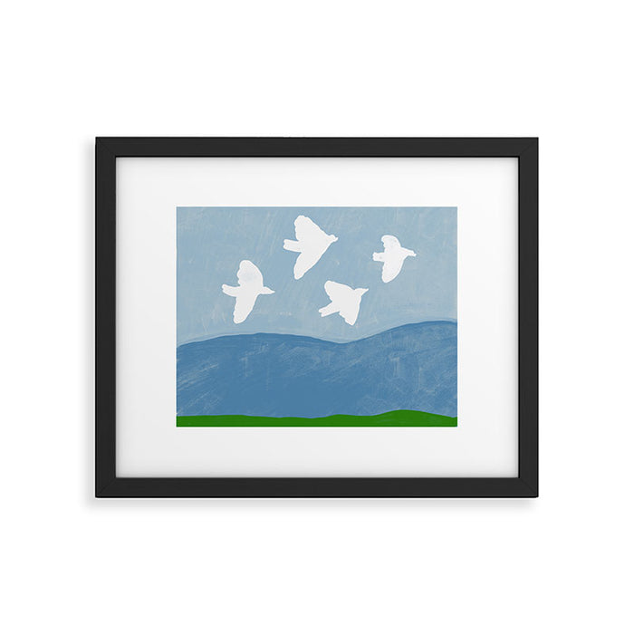 Landscape with Birds Framed Art Print Gallery Image 1