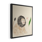 Lion with Flower Framed Canvas Print Gallery Image 2