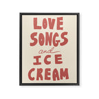 Love Songs & Ice Cream Framed Canvas Print Gallery Image 6